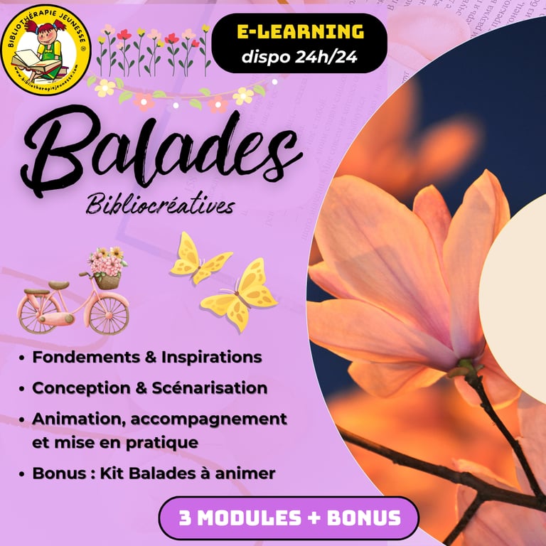 formation bibliothérapie balades créativité famille nature land-art