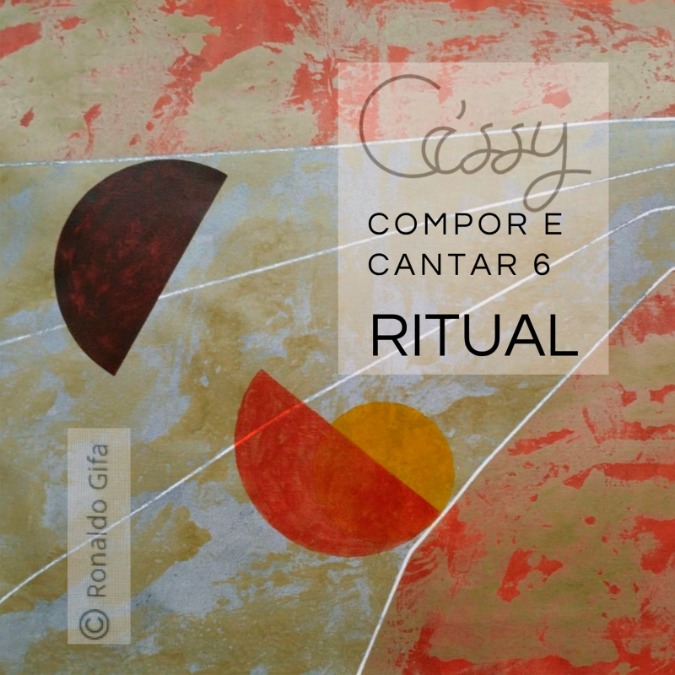 Abstract contemporary art with geometric shapes and text for Cissy's Ritual music album cover.