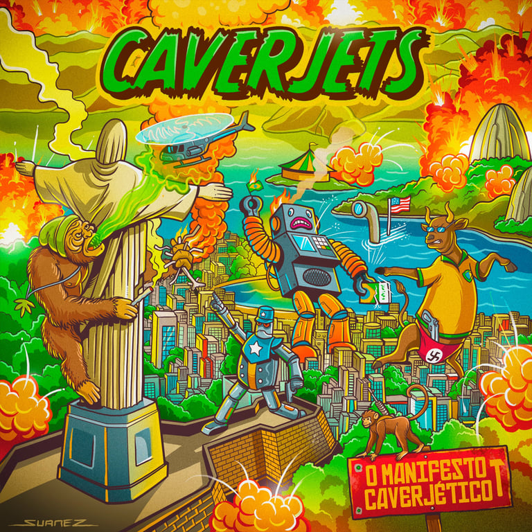 a cartoon style illustration of a cartoon character from the video game cave