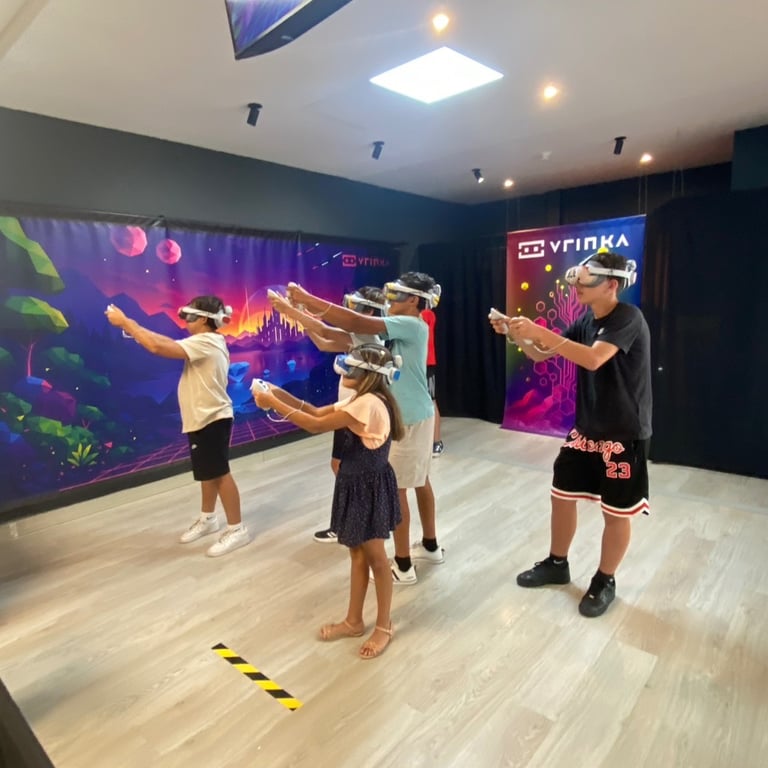 Niños celebran su cumpleaños en VRINKA