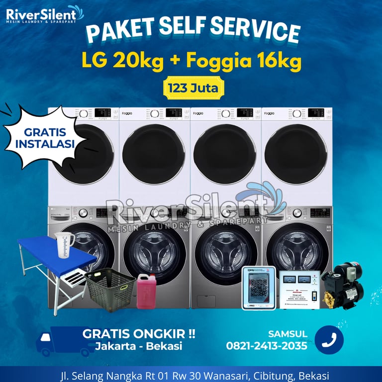 Paket Usaha Laundry Self Service