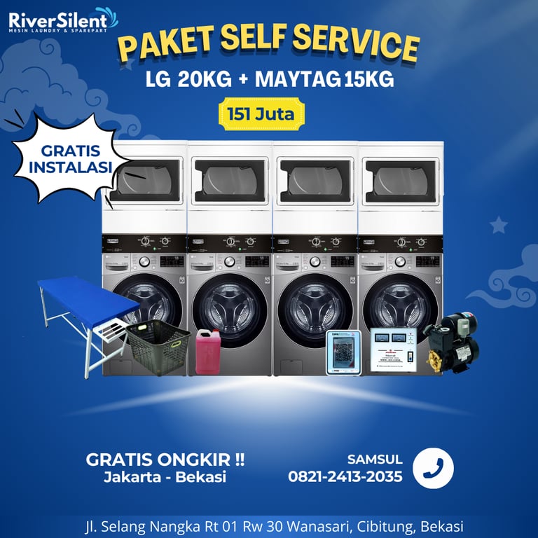 Paket Usaha Laundry Self Service