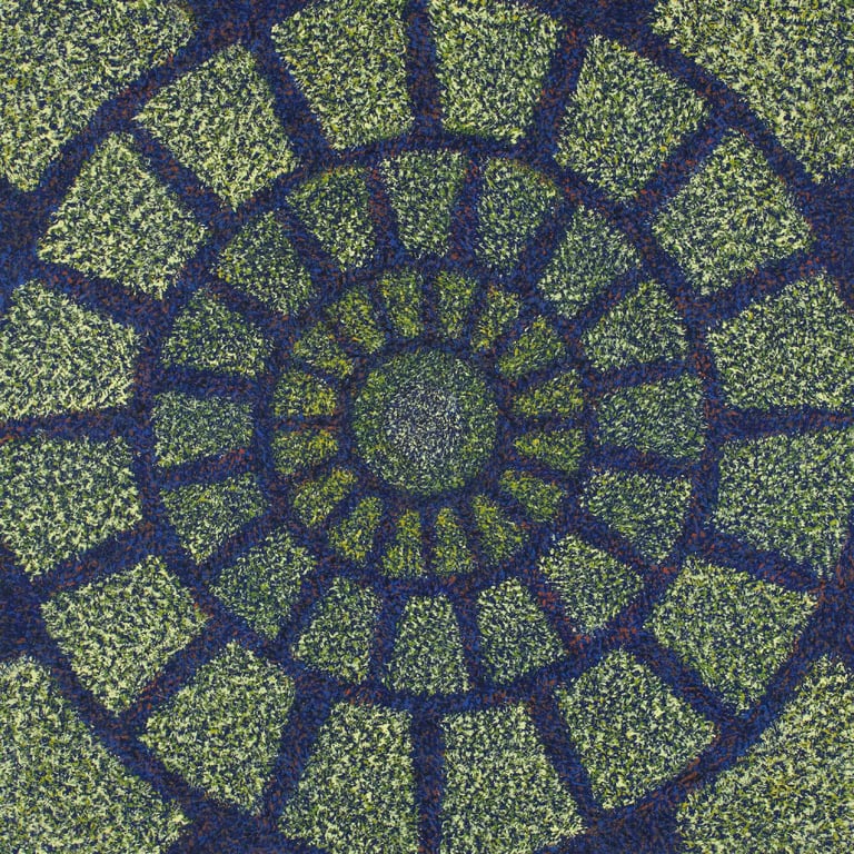 Green aura petals forming subtle inner light layers by Adib Haddad