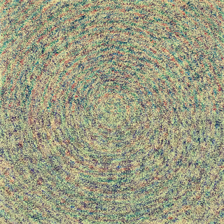 Circular vortex flow painting symbolizing spiritual energy by Adib Haddad