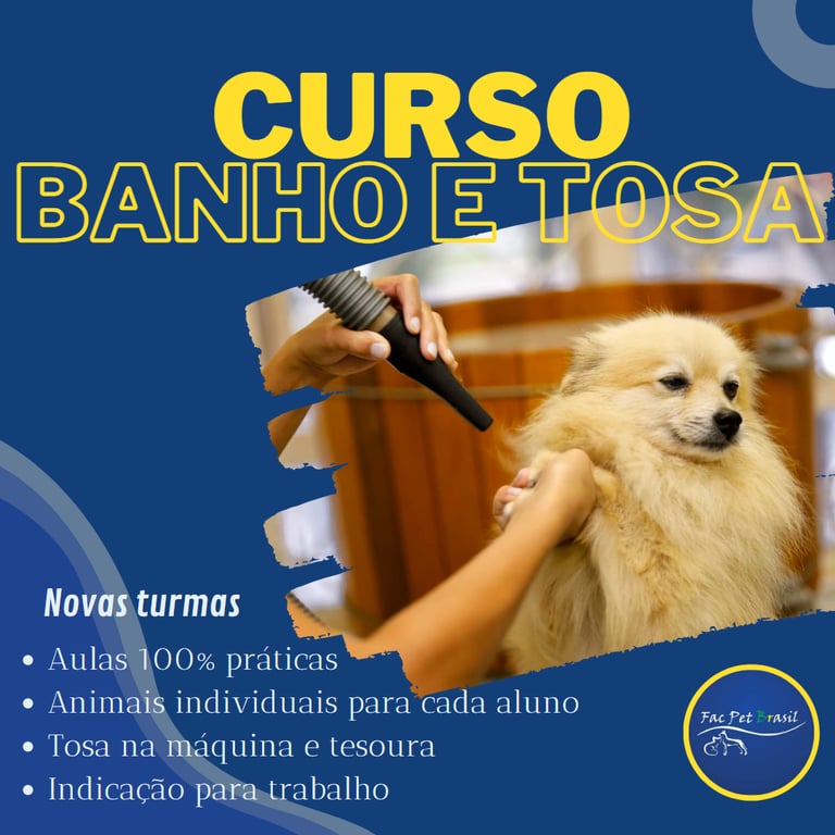 Melhor do Brasil Curso de Banho e Tosa Fac Pet Brasil