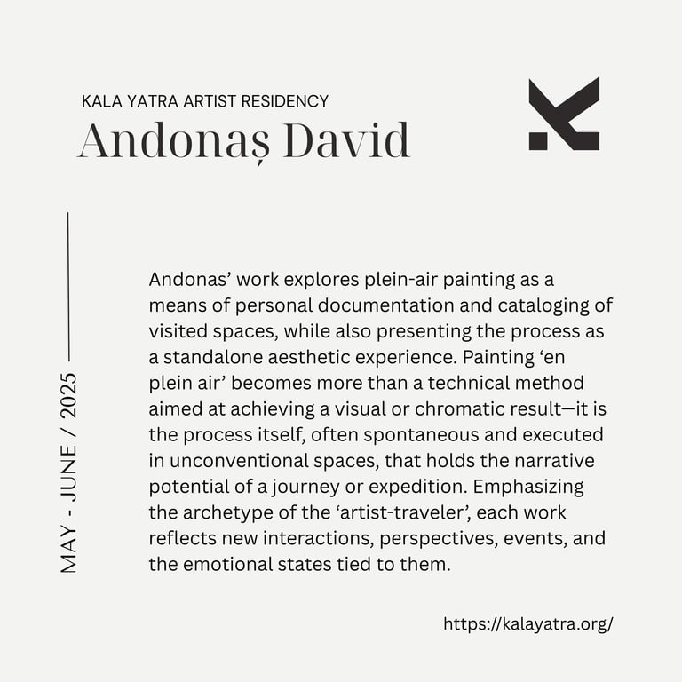 Andonas David_Artist Statement_Resident Artist_Kala Yatra Artist Residency_Nepal_2025