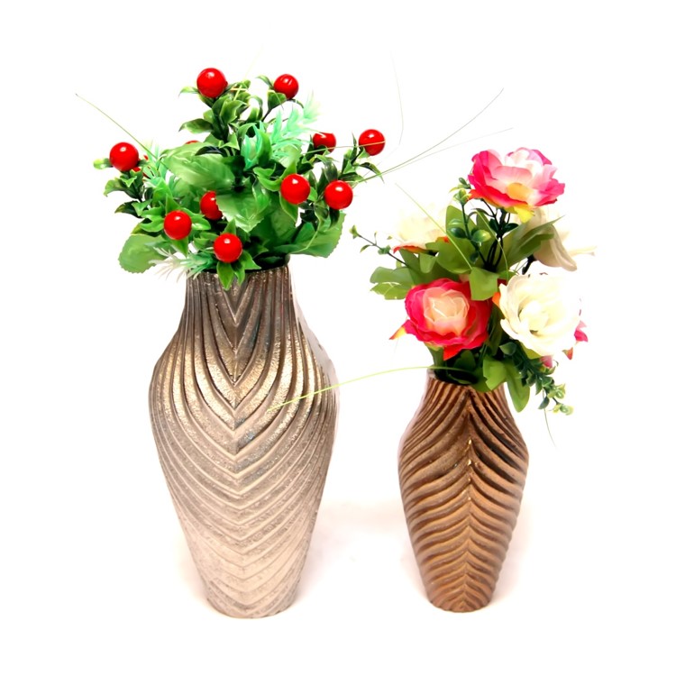 metal flower vase
