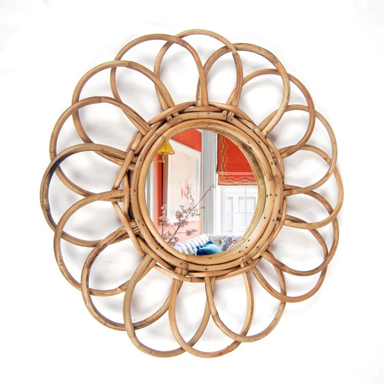 rattan mirror