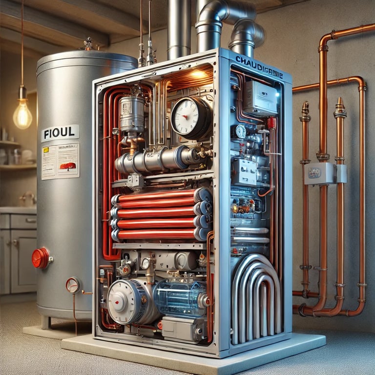 ancienne chaudière fioul