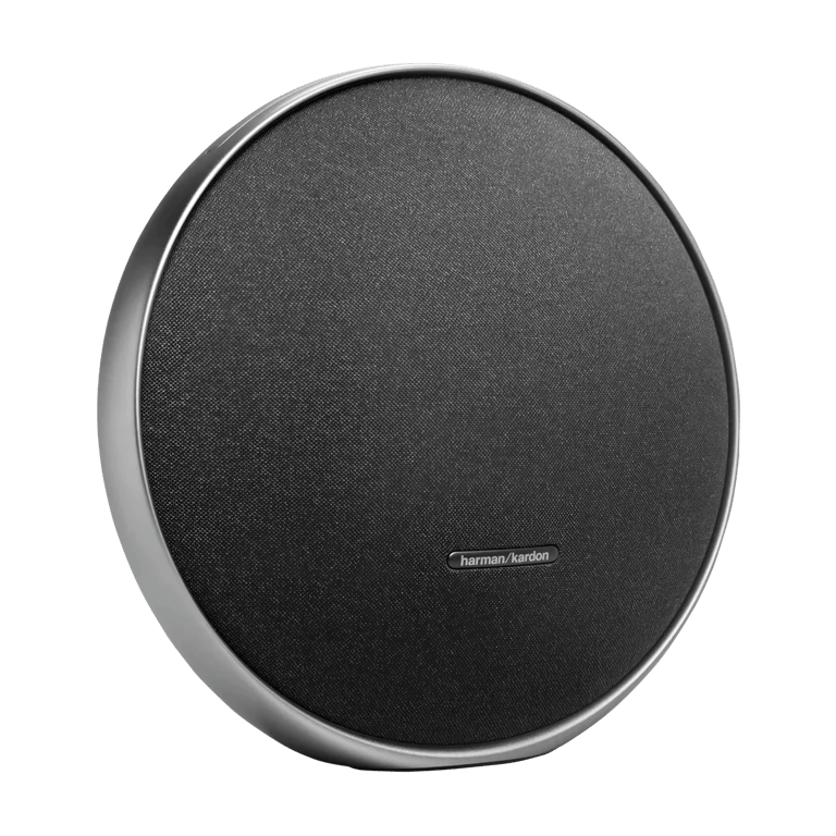 Vue de mi face de l'enceinte portable Harman Kardon Onyx Studio 9 noir