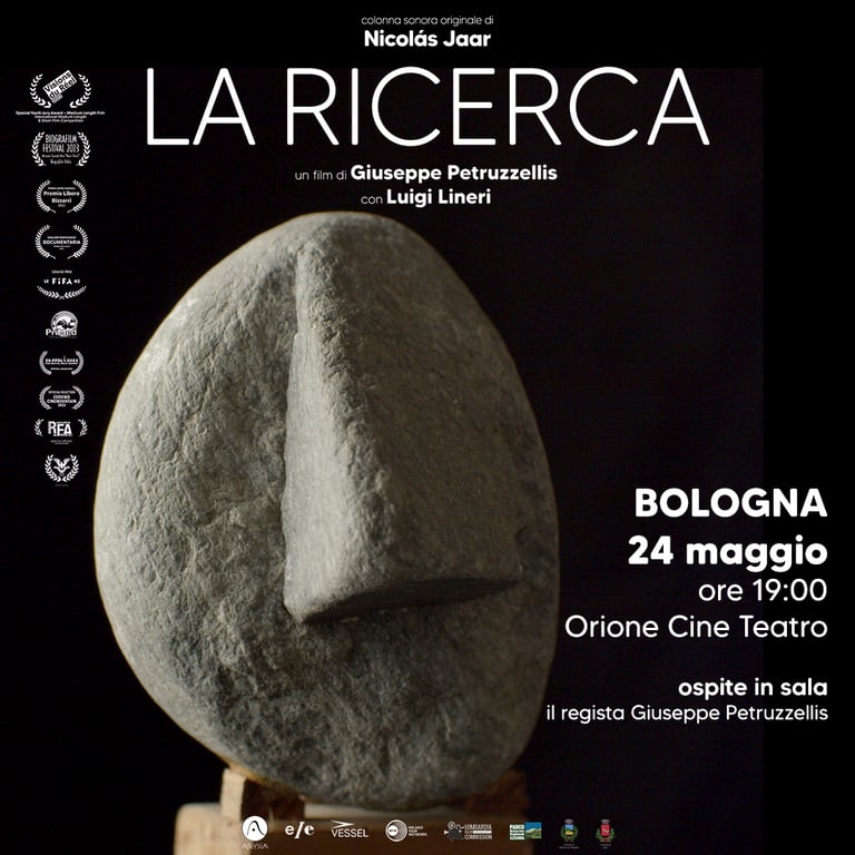 Locandina della proiezione a Bologna al Cine Teatro Orione il 24 maggio alle 19