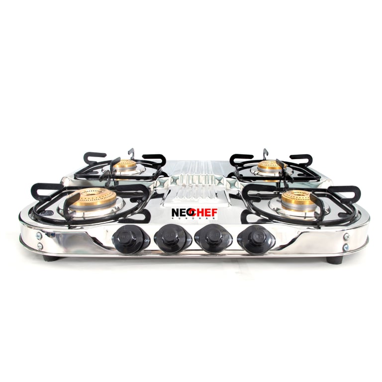 4 burner steel gas stove