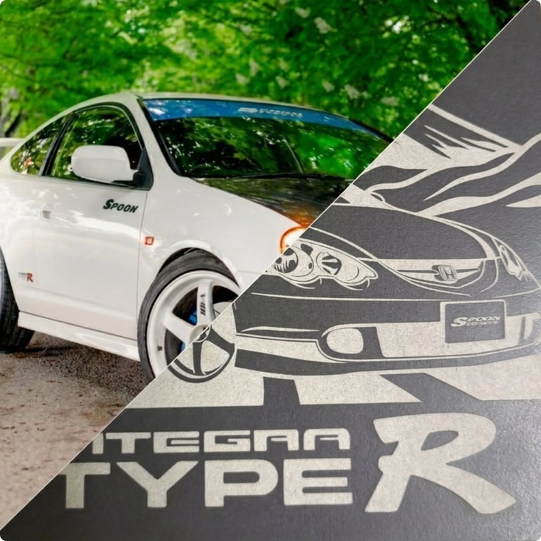 Aperçu personnalisation de gravure (Honda Integra DC5)