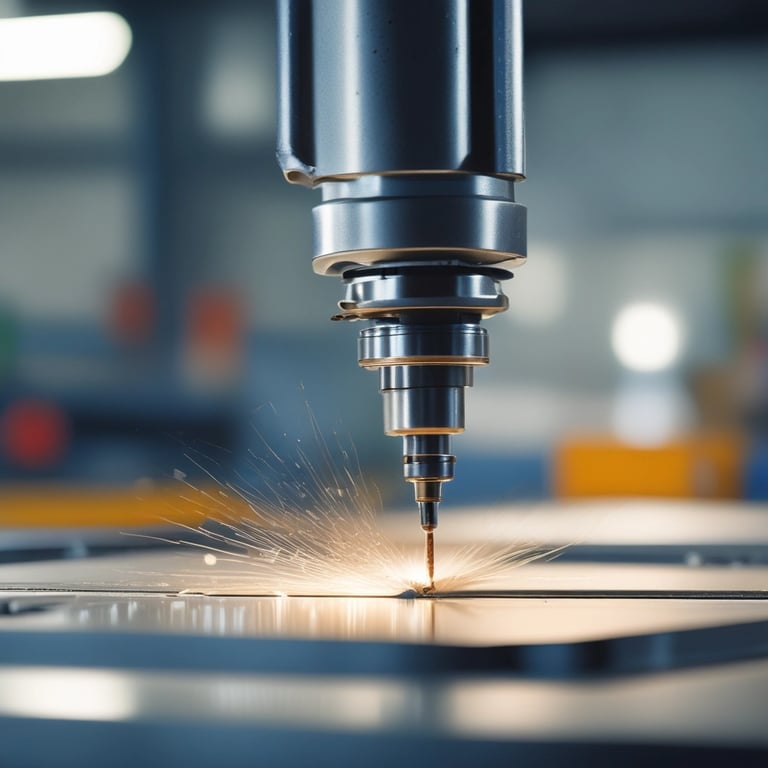 A person appears to be working with a mold, possibly creating a resin and wood table or countertop. The image prominently features blue swirling resin being poured and shaped within a wooden frame. Various tools and equipment are present in the background, indicating a workshop setting.