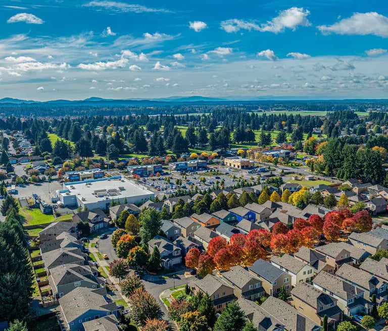Lacey, WA aerial view