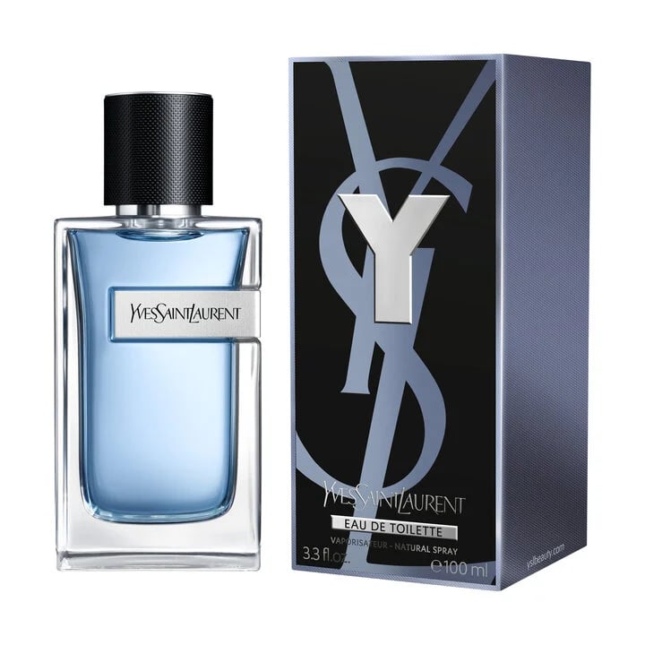 Yves Saint Laurent Y Eau de Toilette 100ml perfume bottle and packaging for men.
