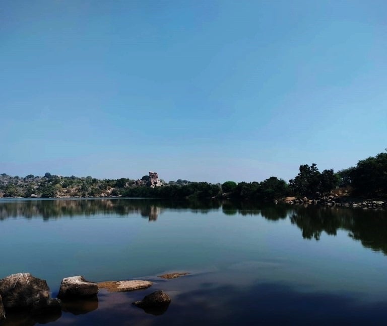 A lake at Mallaram, Nizamabad, Telangana, Know for fish farming a
