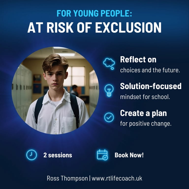 Coaching for Young People: At Risk Of Permanent Exclusion sessions with Ross Thompson, Youth Coach.