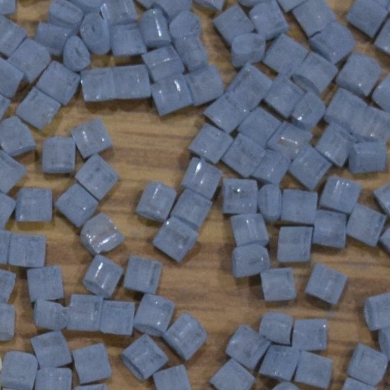 blue polycarbonate plastic pellets
