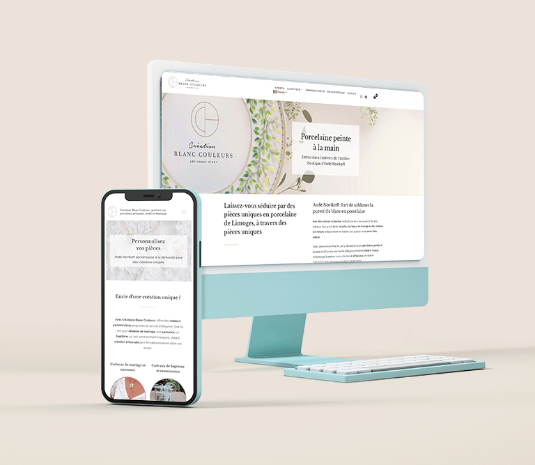 Une refonte de site ecommerce pour l'artisan Aude Novikoff, peintre sur porcelaine, Essonne