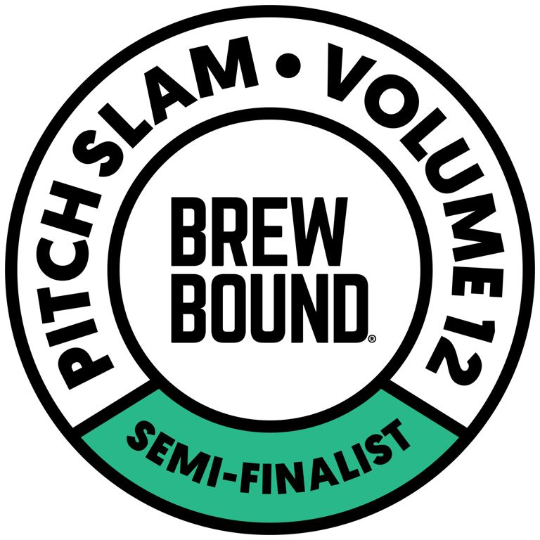 Green semi-finalist banner badge isolated on a black background for awards and competitions.
