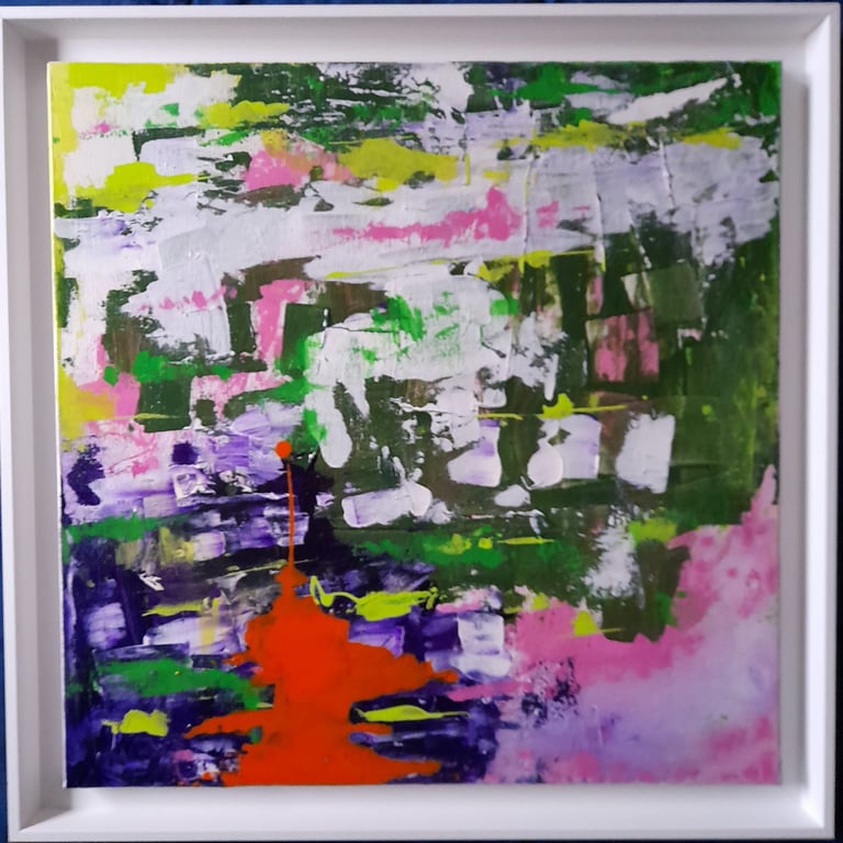 Tableau abstrait contemporain – Couleurs et textures – Jacqueline Poitevin – Collectionneurs d’art