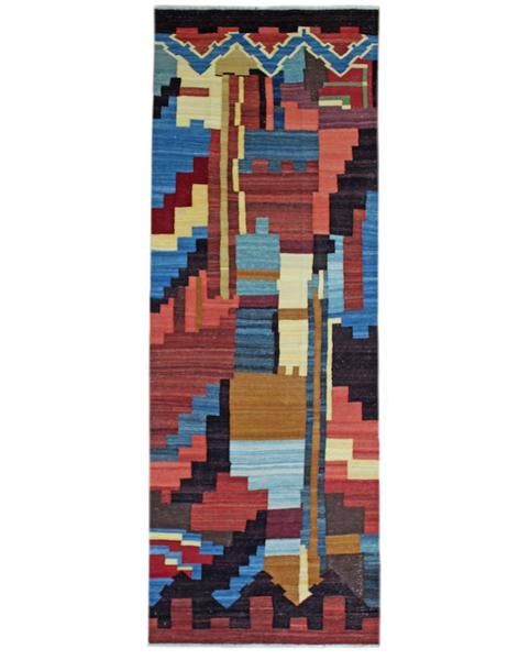 INGABORG KILIM - 294cm x 112cm (9'7 x 3'8) - KILIM RUGS - ARTISAN CARPET