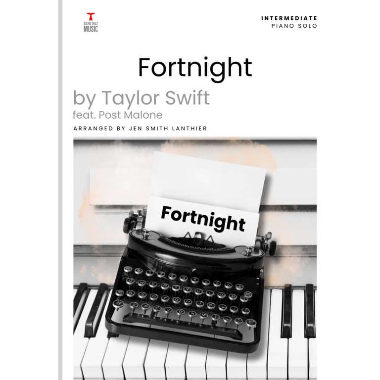 cover of Fortnight by Taylor Swift intermediate pop piano solo by Jen Smith Lanthier