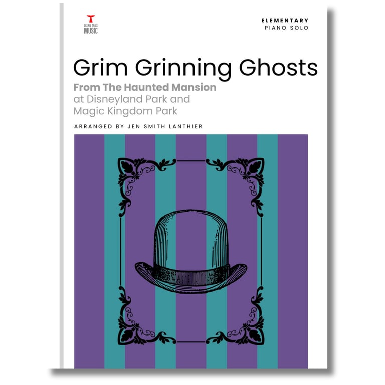 cover of Grim Grinning Ghosts from the Haunted Mansion piano solo by Jen Smith Lanthier