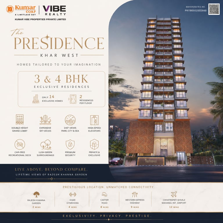 The Presidence Khar West, Kumar Vibe The Presidence, Vibe Realty Khar West