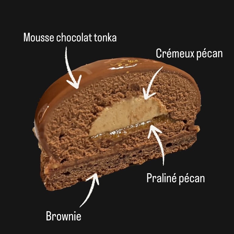 entremet chocolat pecan tonka