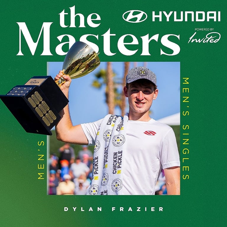 Dylan Frazier Master's Singles champion