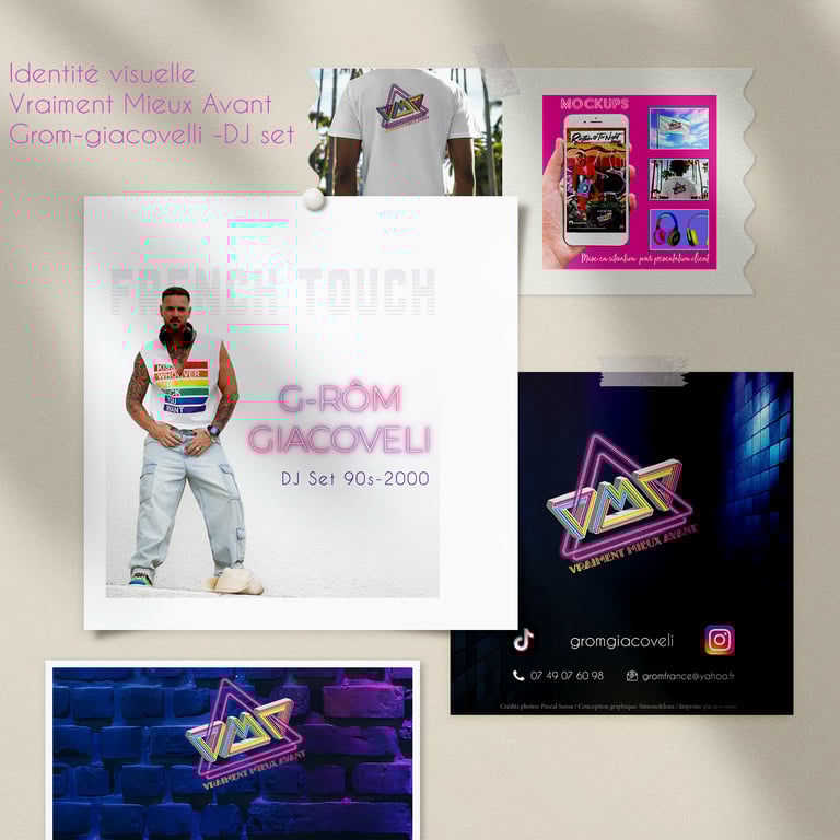 Identité Visuelle et Création de Logo Grom-Giacovelli DJ 90-2000