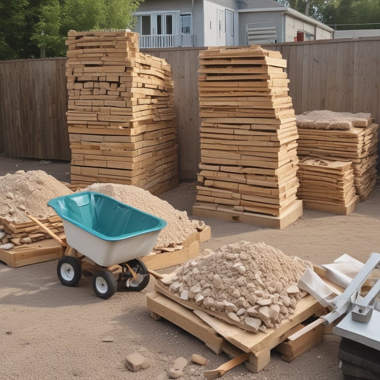 A variety of SIP panels displayed in a warehouse.