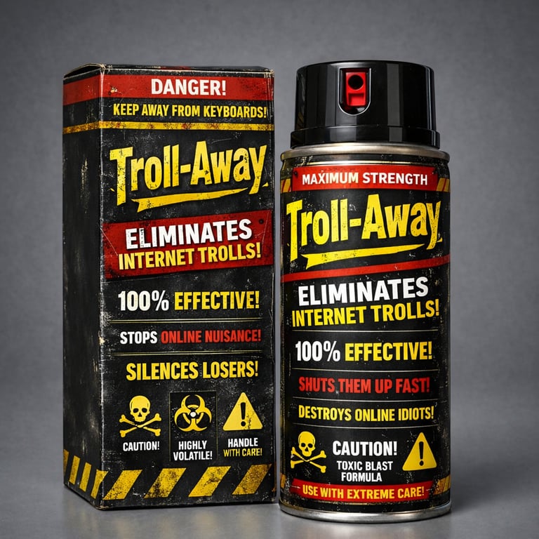 a can of troll - away troll - away spray paint