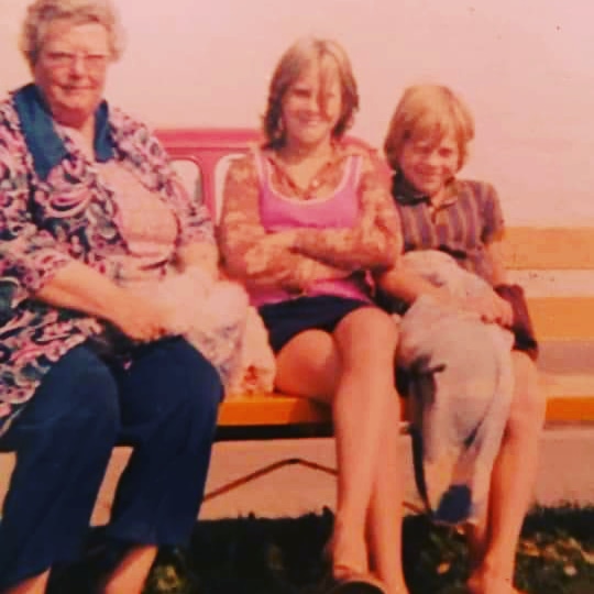 That Wise Old Dude with his sister and Nan circa 1972