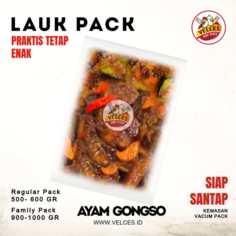 lauk pack ayam gongso velces