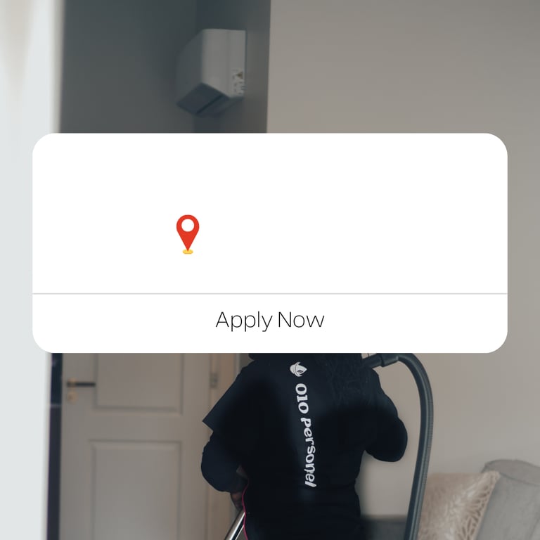 rotterdam cleaners job logo, 010 personeel, work, cleaner, hotel kamermeisje