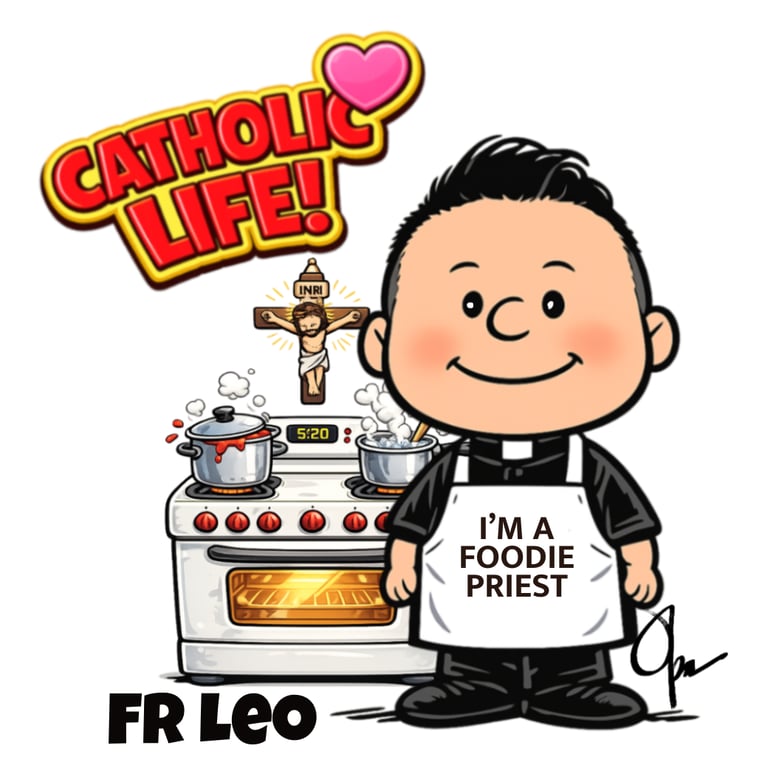 Catholic Priest Cooking Up A Holy Feast