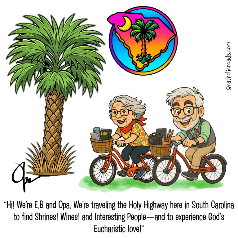 E.B and Opa ride on the Holy Highway in South Carolina