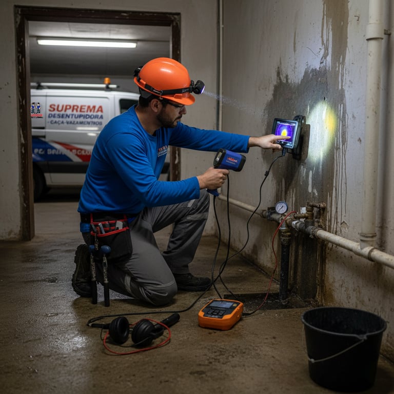 caça vazamento com localizador