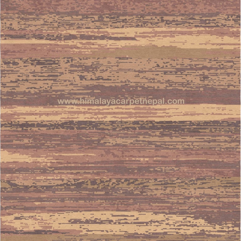 Custom Rugs - Modern contemporary hand-knotted rug in neutral earthy tones for stylish living spaces