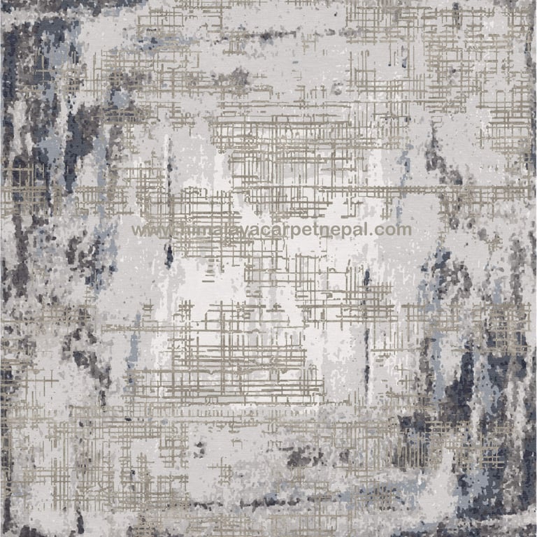 Custom Rugs - Contemporary abstract rug with Architectural Drawing 