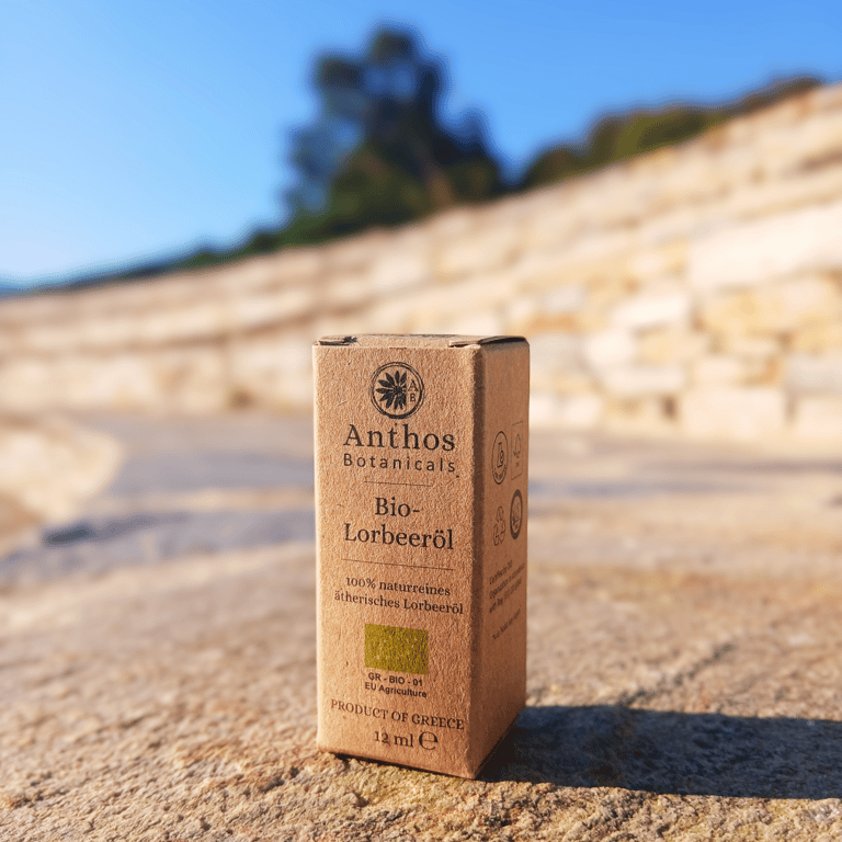 Ελληνικό βιολογικό αιθέριο έλαιο δάφνης Anthos botanicals 1