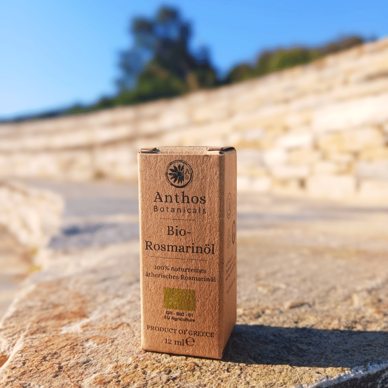 Ελληνικό βιολογικό αιθέριο έλαιο δεντρολίβανου Anthos botanicals 1