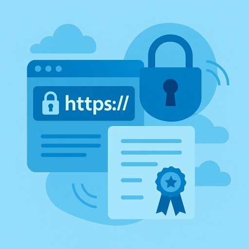 a websitepage with a lock and a lock on it