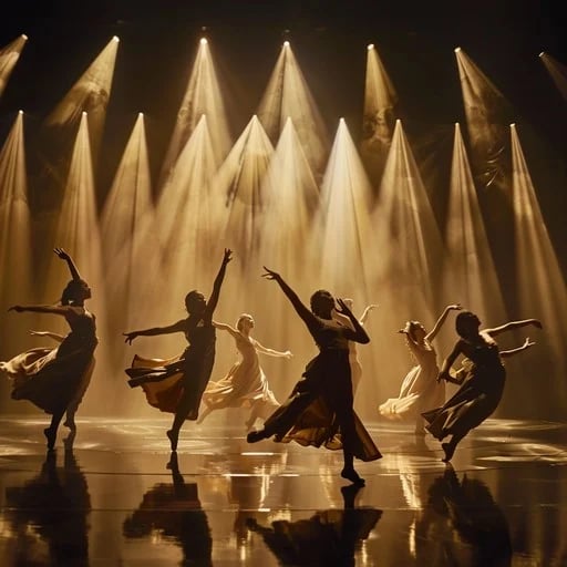 Group of dancers performing at a cultural dance event in Dubai