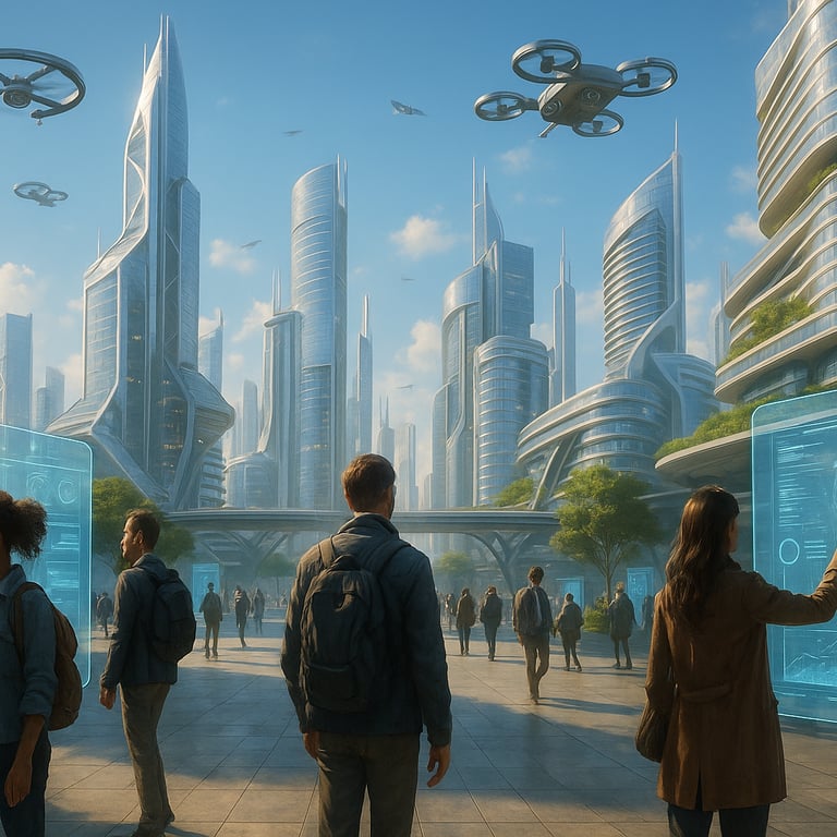 Futuristic City | Ciudad futurista | Cidade futurista - Sora