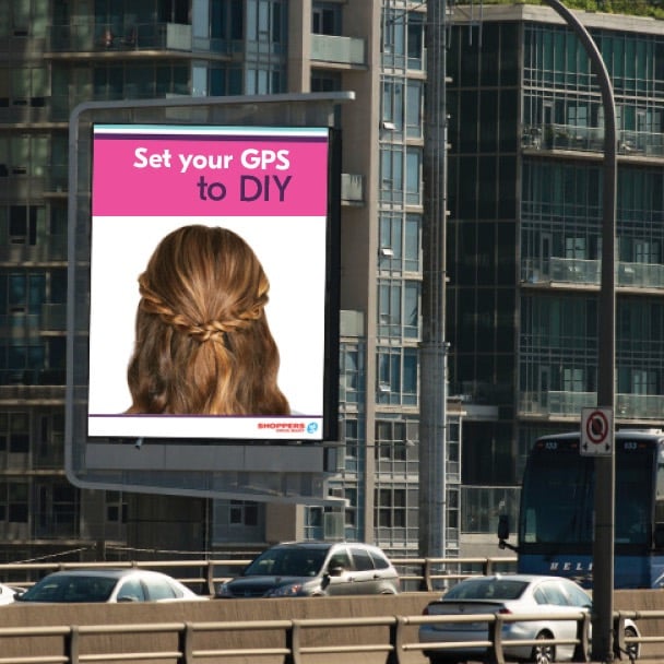 Billboard in situ on the Gardiner Expressway