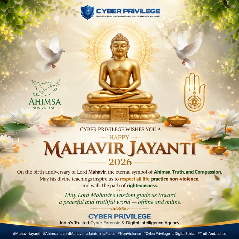 Cyber Privilege Wishes You a Peaceful Mahavir Jayanti 2026